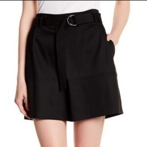 Vince Belted Black Mini Skirt Women Size 6